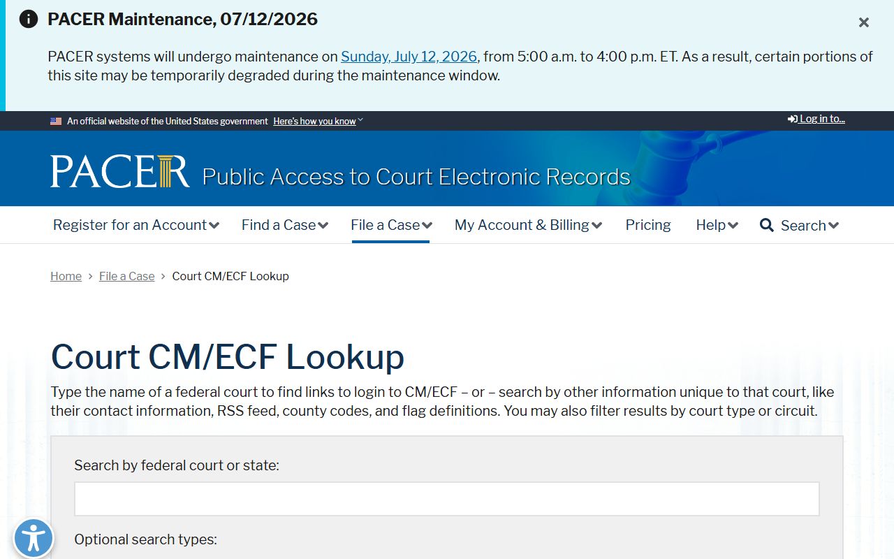 Johnson County Superior Court records PACER CM ECF court lookup