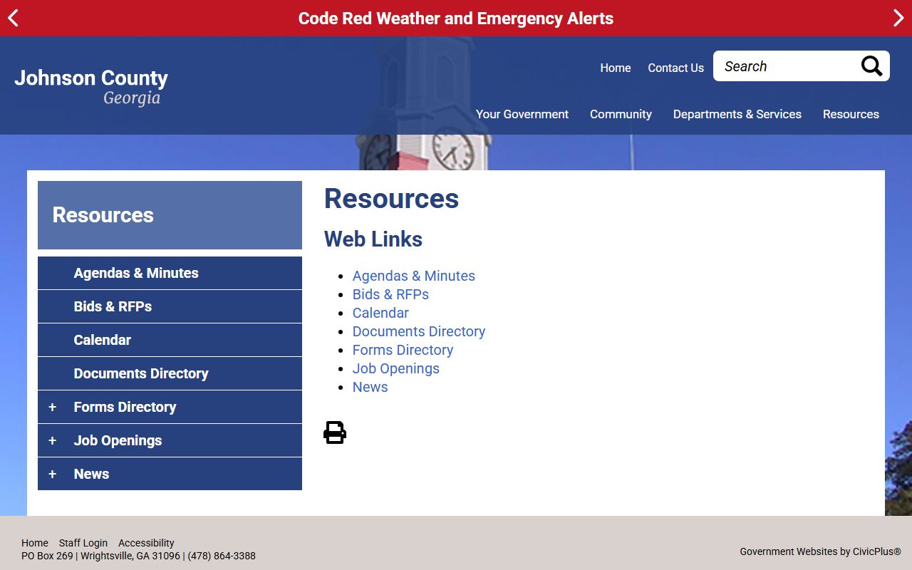 Johnson County court records county resources directory