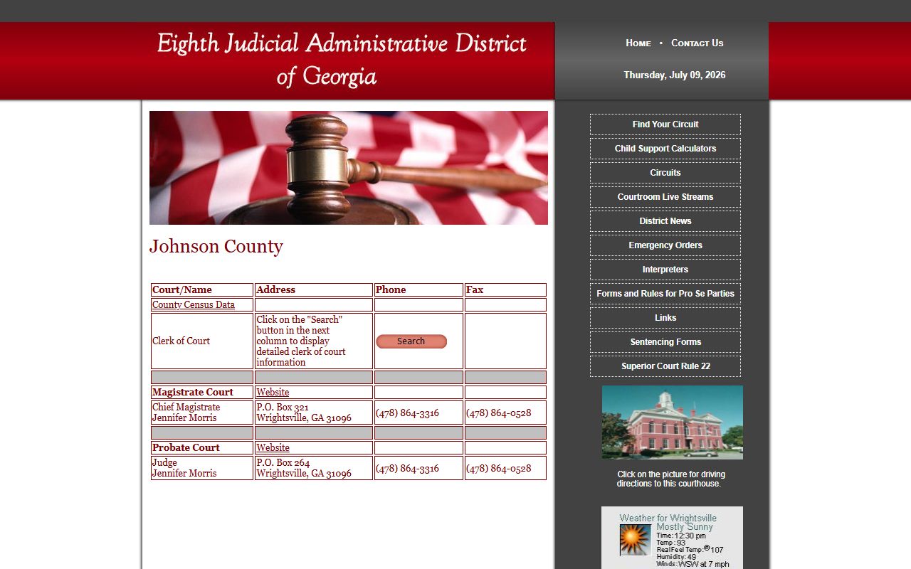 Johnson County court records Eighth Judicial District listing