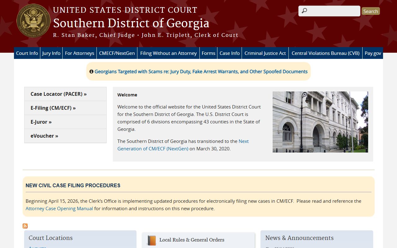 Johnson County traffic court records Southern District of Georgia
