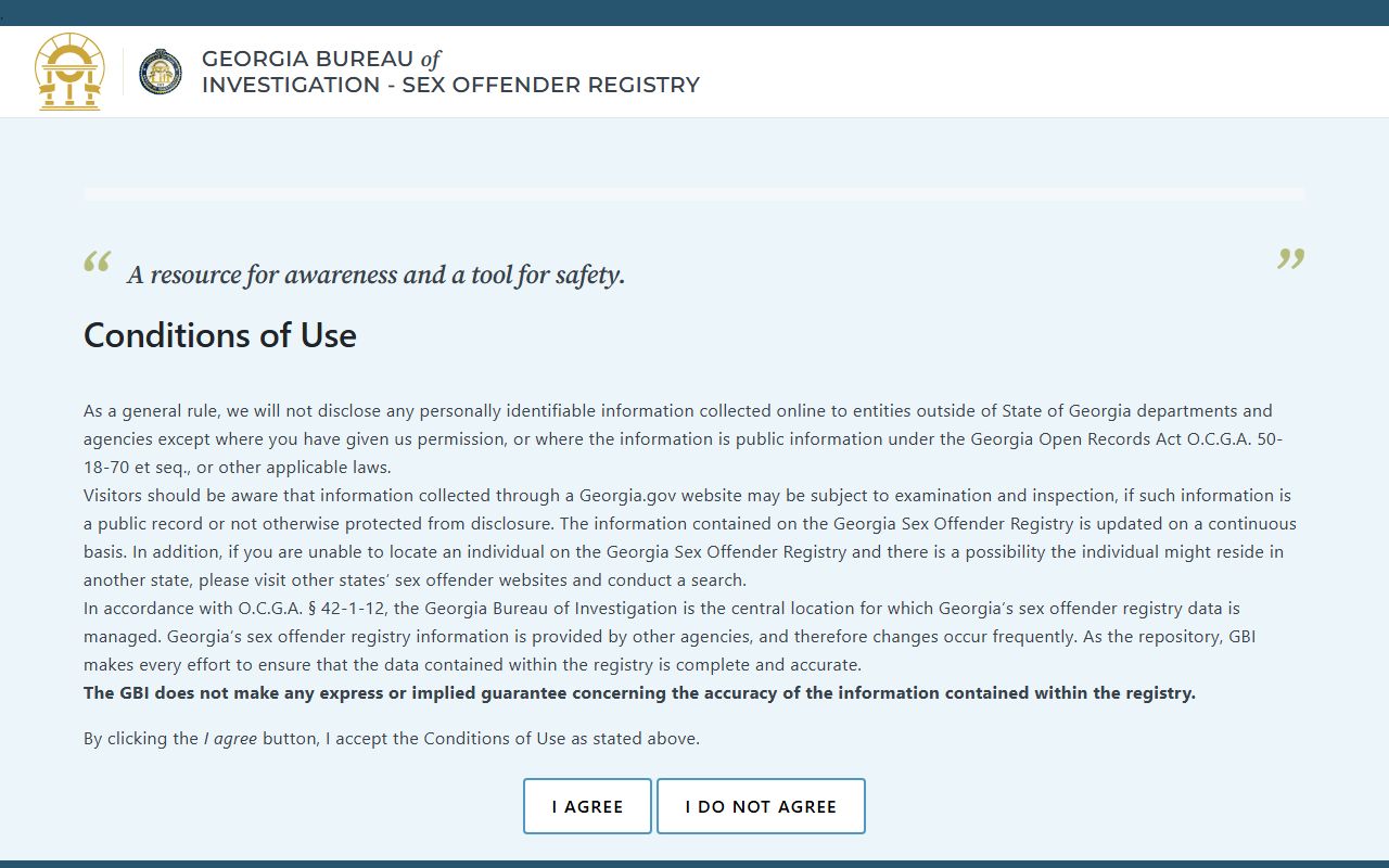 Johnson County warrant records GBI sex offender registry